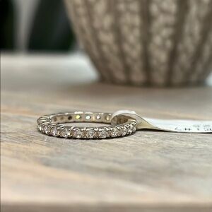 Elegant Sterling Silver Eternity Band NWT